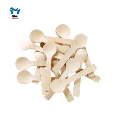 China Disposable Mini Wooden Round Wooden Spoons, Compostable Birchwood, Disposable Biodegradable Compostable Spoon, Sampling and Sampling for sale