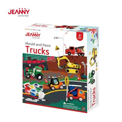 China Original Jeanny Design Education Toys Kid Plaster Craft Painting Kids Cast and Paint Trucks for sale