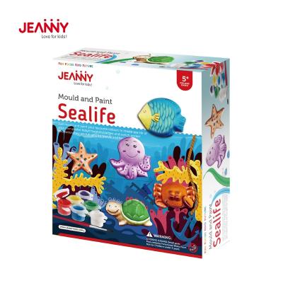 China Original Craft Jeanny Design School Mold Kit and Painting Sealife Gypsum Plaster Decorations DIY Painting Toys for 5 Year Old for sale