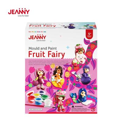 China Original Design Jeanny Girl Painting Kids Promotional DIY Kids Painting Toys Cast and Paint Fruit Fairy for sale