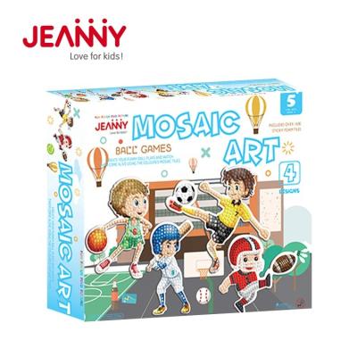 China Original Educational Handmade Decoration EVA Foam Mosaic Sticker Jeanny DIY Design Ball Game Toys Crafts Kits For Kids for sale