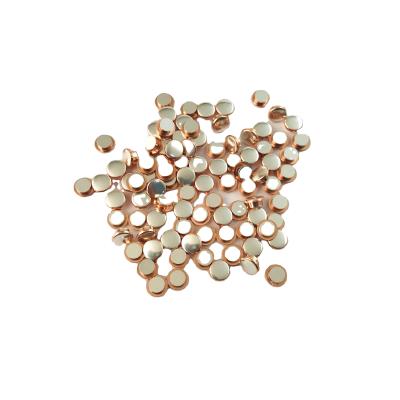 China Silver Copper Solid Spring Tri Metal Alloy Switches New Product Component Rivet Electrical Contacts for sale