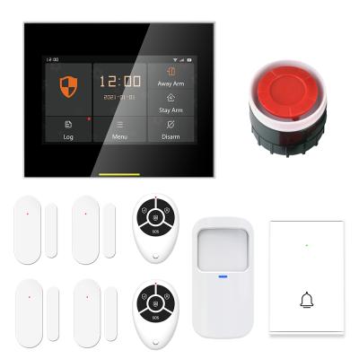 China 12mm Body Staniot 433MHz Tuya WIFI/4G Ultrathin Smart Home Security Wireless Alarm System Kit Two Way Calls Work Item 10 Languages for sale