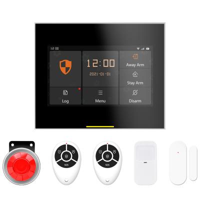 China Security System WiFi 6 Kit 433Mhz Burglar Kit 600MHz Staniot Smart Home Alarm Tuya Ultra-Fast Smart Life Smart App Burglar Support IOS and Android Cordless Phone for sale