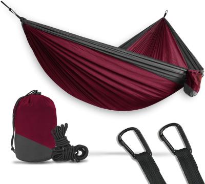 China Outdoor Heavy Duty 2 Person Camping 300KG Parachute Cloth Portable Hammock Stand For Raising Travel Vacation for sale