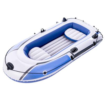 China PVC Outdoor Summer 2 4 Person Inflatable Portable Folding Rowing Fishinig Blue Yacht Boats Big For Sale Rowing Small Package for sale