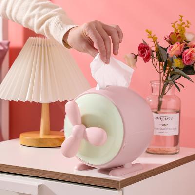 China Modern Novelty Living Room Decoration pp Napkin Organizer Creative Tissue Container Cute Tissue Desk Box for sale