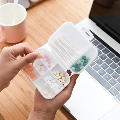 China Plastic Airtight Case Mini Medical Pill Box Organizer Portable 11*8*2.7cm Pocket Pill Cases Container Medicine Storage for sale