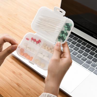 China Wholesale Small Medicine Pill Boxes Portable Weekly Travel Pills Container Case Storage Pill Dispenser Box 11*8*2.7cm for sale