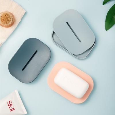 China Modern Double Layer Draining Plastic Soap Bar Holder Bathroom Shower Soap Crate Soap Dish With Drain for sale