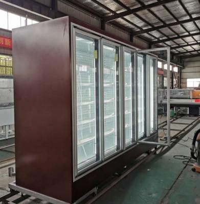 China Single-Temperature 2 to 8 Degree Upright Cooling Show Case with Four Glass Doors for sale