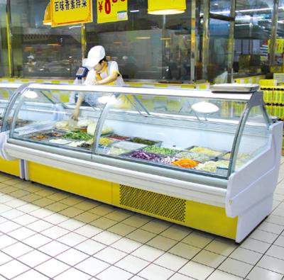 China Single-temperature Fresh Meat Display Cabinet Showcase Refrigerator Fresh Meat Display Showcase for sale