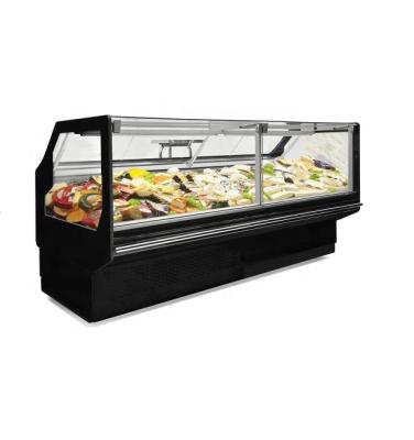 China Single-temperature Fresh Meat Display Showcase Cooked Food Refrigerator Refrigerator Meat Freezer Showcase for sale