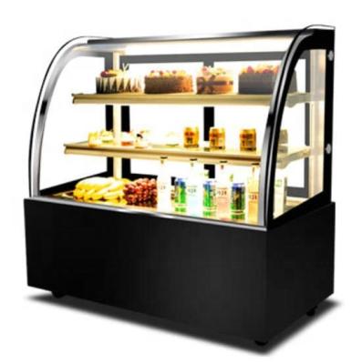 China 2020 Hot Selling Single-temperature Curved Factory Price Bakery Cake Fridge Display /Cake Glass Display Case for sale