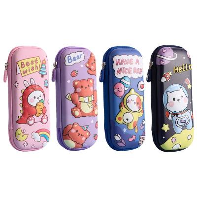 China Wholesale Kawaii Girl/Boy 3D School Recyclable Pencil Case EVA Pencil Bag For Kids With Zipper for sale