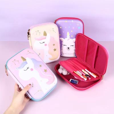 China Cute Recyclable EVA Kids School Pencil Case Novelty Large Capacity 3D Cartoon Stationery Storage Box for sale