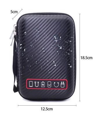 China Waterproof Shockproof Dustproof Travel Carrying 2.5inch HDD Enclosure Bag Portable Waterproof Pouch EVA Hard Disk Case for sale