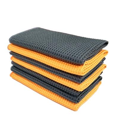 China Foldable Microfiber Waffle Weave Towels For Cars for sale