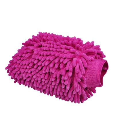 China Car Autoglym/Chenille Waterproof Microfiber Noodle Wheel Wash Mitt Hand Glove Wash Gloves for sale