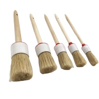 China Unfoldable Handle Wooden Car Interior Detailing Brush for sale