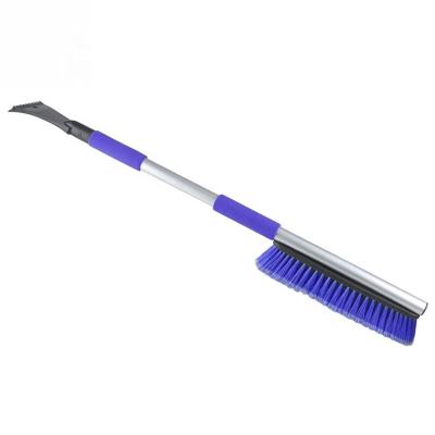 China Snow scraper for cars best winter telescoping long handled car snow brush/cheap telescopic snow broom with scraper/extending cars snow squeegee for sale