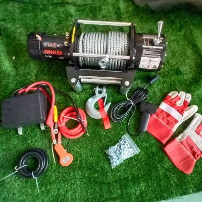 China 20000lb AUTOMATIC electric winch 12v/24v for 4WD recovery for sale