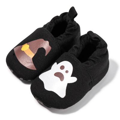 China Halloween Baby Toddler Flat Shoes Autumn And Winter Cartoon Pattern Warm Cute Shoes for sale