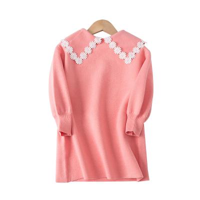 China Anti-wrinkle New Babies Long Sleeve Sweater Dress Toddler Kids Soft Autumn Winter Warm One Piece Skirt Fashion Casual Dress for sale