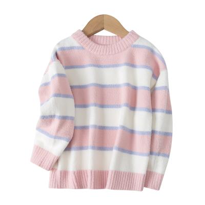 China New Design Girls Anti Shrink Soft Pullover Sweater Kids Warm Knitted Pullover Tops Clothes Knit Lovely Sweater Child Pullover Sweatshirt for sale