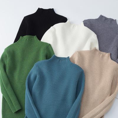 China Hot Selling Anti-Shrink Running Toddler Baby Boy Sweater Long Sleeve Cotton Knitted Pullover Sweaters Turtle Neck Sweatshirts Winter Clothing for sale