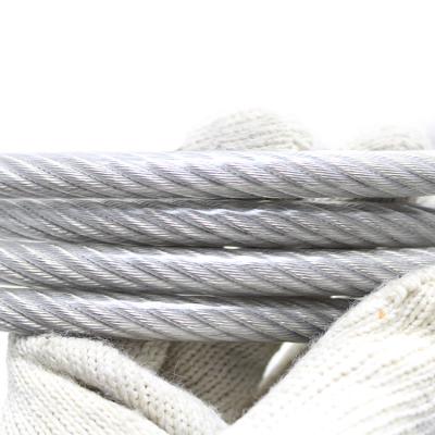 China Steel Wire FABRICATION Rope With Plastic PVC/PU/Nylon Plastic Cover Coated Steel Wire Rope for sale