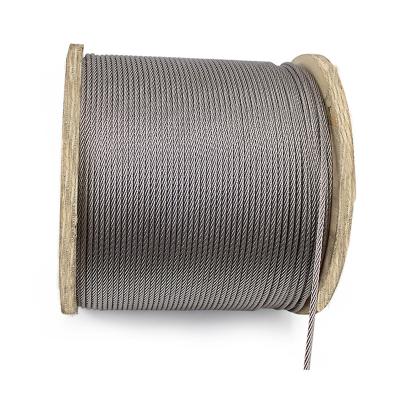 China Sea fishing stainless steel wire rope 7*19 1.5 mm-16mm SS304 316 steel wire cable for sale