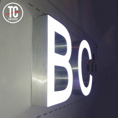 China High quality indoor or outdoor led illuminated 3D letters acrylic acrylic sign led letter light sign for business for sale