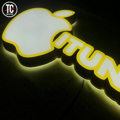 China Outdoor 3D Buildings Lighting Mini Acrylic LED Channel Letter Mobile Phone LOGO Sign for sale