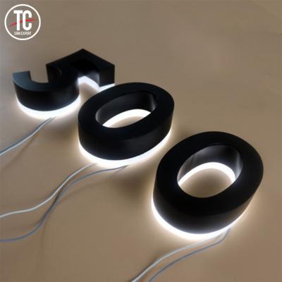 China Building Manufacturer Custom Illuminated Stainless Steel House Numbers for sale