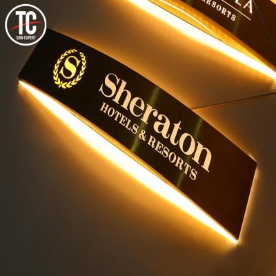 China Letter 10 Year Factory Custom Wall Mounted 3d Light Channel Buildings Led Hotel Signage for sale