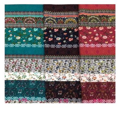 China Wrinkle Resistant Ethnic Style Simple Stock Textiles Printed Viscous Rayon Fabric for sale