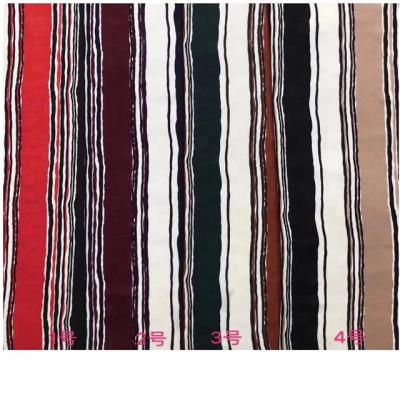 China Plain Stripe Woven Rayon Fabric Lining Custom Apparel Viable White Rayon Fabric for sale