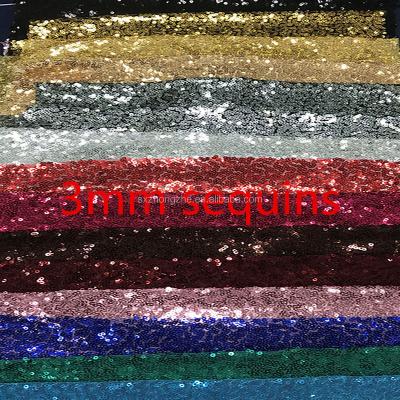 China Bright Shrink-resistant and weigh down any size sequins embroidery mesh fabric for sale