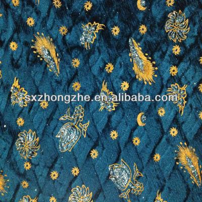 China Antistatic velor printed 100polyester fabric for sale