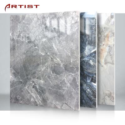 China Foshan Interior Products Wholesale China Market Porcelain Flooring Black Marble Tile Athena Gray for sale