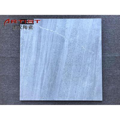 China Rustic Tiles Non Slip Living Room Unpolished Matte Finish Rustic Gray Color Cement Porcelain Floor Tile 600x600mm for sale