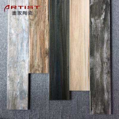 China Rustic Tiles New Design Non Slip 3D Digital Wood Look Flooring Ceramic Tile Wood Grain Texture Rustic Tile for sale