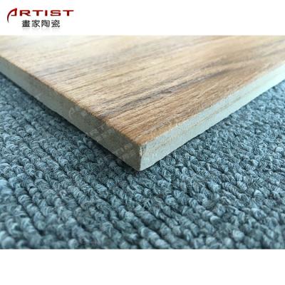 China Rustic Wood Color Look Light Timber Living Room Tiles Ceramic Tile for sale