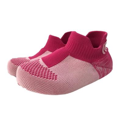 China Baby Flyknitting Shoe Sock Pink Non-Slippery Knitted Flying Top Infant Shoes for sale