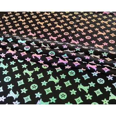 China Rainbow Printable Wholesale Stretch Letter Graphics New Trend Reflective Fabric for sale