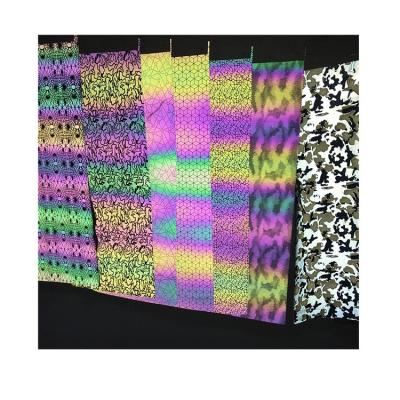 China Wholesale Popular Colorful SAC Rainbow Fabric Reflective Sewing Material For Handbag for sale