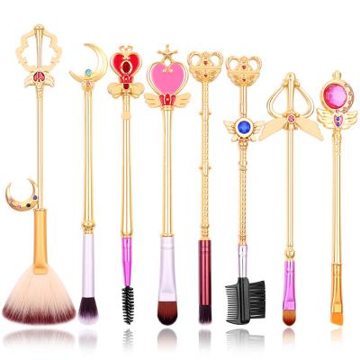 China Angular Blush Angular Blush Sailor Moon Anime Cartoon Cosplay Magic Wand Prop Props Women Make Up Foundation Makeup Brush Tool for sale