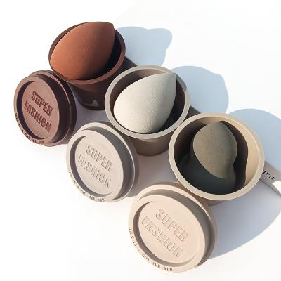 China Custom Latex Makeup Puff Beauty Sponge Blender Non Skin-Friendly No Logo DIY Coffee Cup Custom Latex Makeup Private Label for sale