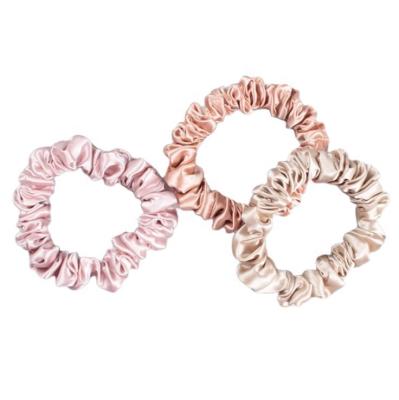 China Environmentally Friendly Silk Hair Scrunchies Hair Ties Hair Accessories 19MM Elastic Women Use With 2CM for sale